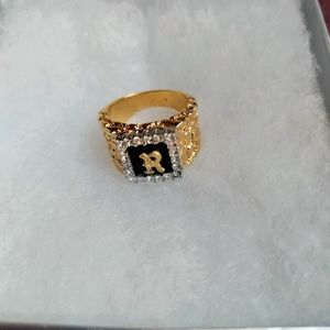 Men's initials ring